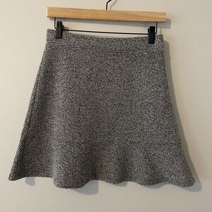 Loft Textured Stretch Knit Peplum Skirt Size XS Pull On Minimalist Career Preppy
